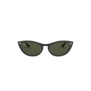 Nina Zonnebril, Zwart Montuur, Groene Lens Ray-Ban , Black , Dames