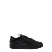 Zwarte Leren Sneakers Reebok , Black , Heren
