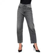 Rose Label Straight Jeans Replay , Gray , Dames