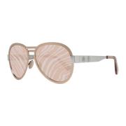 Gestreepte Aviator Zonnebril Roségoud Roberto Cavalli , Pink , Dames