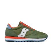 Groene Sneakers met Contrasterende Details Saucony , Green , Heren
