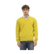 Sergio Tacchini Yellow Wool Sweater Sergio Tacchini , Yellow , Heren