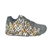 Zwart +metallic hartjes N. airZ. Skechers , Gray , Dames