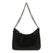 Crystal Hotfix Mini Rits Schoudertas Stella McCartney , Black , Dames