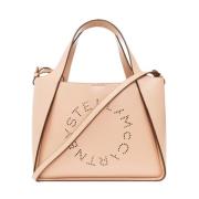 Blush Pink Logo Shopper Tas Stella McCartney , Pink , Dames