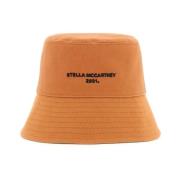 Eco Katoenen Logo Bucket Hat Stella McCartney , Brown , Dames