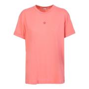 Roze Sterren Geborduurd Katoenen T-shirt Stella McCartney , Pink , Dam...