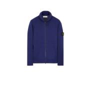 Blauwe Gebreide Cardigan met Ritssluiting Stone Island , Blue , Heren