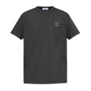 Merk T-shirt Stone Island , Gray , Heren