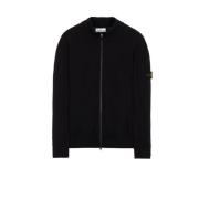 Zwarte Gebreide Cardigan met Tweewegrits Stone Island , Black , Heren