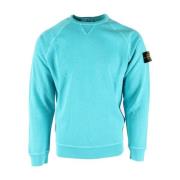 Blauwe Katoenen Trui voor Heren Stone Island , Blue , Heren