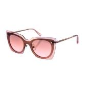 Ovale Roze-Metalen Zonnebril Swarovski , Pink , Dames