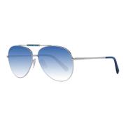 Zilveren Aviator Zonnebril Swarovski , Gray , Dames