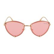 Moderne Driehoekige Zonnebril Tiffany , Pink , Dames