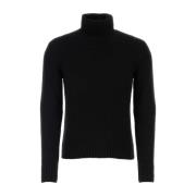 Zwarte kasjmiermix trui voor de moderne man Tom Ford , Black , Heren