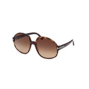 Donker Havana Gradient Zonnebrillen Tom Ford , Brown , Dames