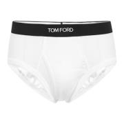 Witte Stretch Katoenen Jersey Bottoms Tom Ford , White , Heren