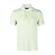 Luxe Badstof Polo Shirt Tom Ford , Green , Heren