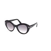 Zwarte zonnebril met gradient rookglazen Tom Ford , Black , Unisex