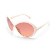 Witte zonnebril met originele accessoires Tom Ford , White , Dames