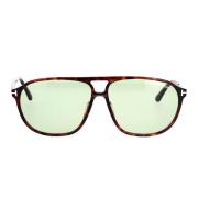 Navigator Zonnebril met Groene Lens Tom Ford , Brown , Heren