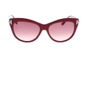 Stijlvolle Cat-Eye Zonnebril Tom Ford , Red , Unisex