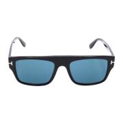 Rechthoekige zonnebril met blauwe lenzen Tom Ford , Black , Unisex