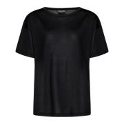 Vrouwen s kleding t-shirts Polos Black Ss23 Tom Ford , Black , Dames