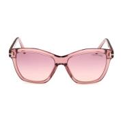 Transparante Vierkante Zonnebril Tom Ford , Pink , Dames