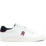 Witte Leren Casual Sneakers Tommy Hilfiger , White , Heren
