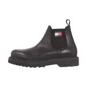 Bota napa leren Tommy Jeans Tommy Hilfiger , Black , Heren