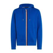 Global Stripe Zip Sweatshirt Tommy Hilfiger , Blue , Heren