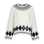 Fairisle Wol Gebreid Tommy Hilfiger , White , Dames