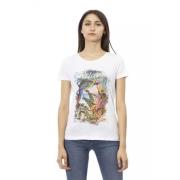 Action Wit Katoenen T-Shirt Trussardi , White , Dames