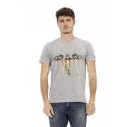 Action Grijs Katoenen T-Shirt met Voorkant Print Trussardi , Gray , He...