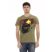 Action Groen Katoenen T-Shirt Trussardi , Green , Heren