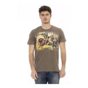 Stijlvolle Bruine Katoenen T-Shirt Trussardi , Brown , Heren