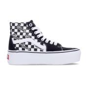 Zwart/Wit Hoge Sneaker Vans , Black , Dames