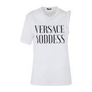 Godin Print T-Shirt Versace , White , Dames