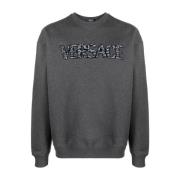Geborduurde Sweatshirt Versace , Gray , Heren