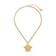 Metalen Strass Ketting Versace , Yellow , Dames