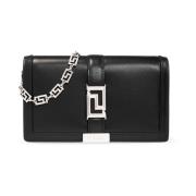 ‘Greca Goddess Mini’ portemonnee met ketting Versace , Black , Dames