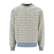 Sweatshirt Versace , Blue , Heren