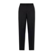 Plooivoorkant broek Versace , Black , Heren