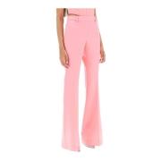 Flared Jacquard Broek Versace , Pink , Dames