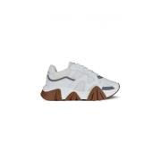 Witte Leren Squalo Sneakers Versace , White , Heren