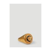 Medusa Emaille Ring Versace , Yellow , Dames