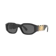 Zwarte zonnebril met strak design Versace , Black , Dames