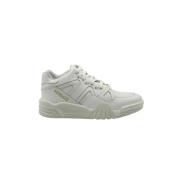 Witte Leren Panel Sneakers Versace , White , Dames