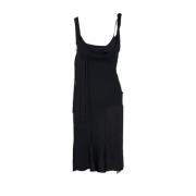 Speelse franje mini jurk Victoria Beckham , Black , Dames